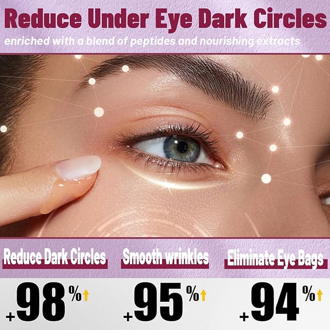 True Tone Eye Cream, Dark Circle, Eye Repair Cream for Dark Circles, Reducing Dark Circle and Puffiness, Repair the Eye Skin, Reduce Wrinkles (3PCS, 1)