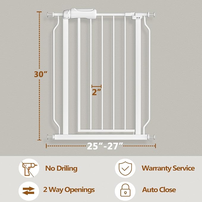 Fairy Baby 25-27 Inch Small Narrow Baby Gate for Doorways Stairs Hallway