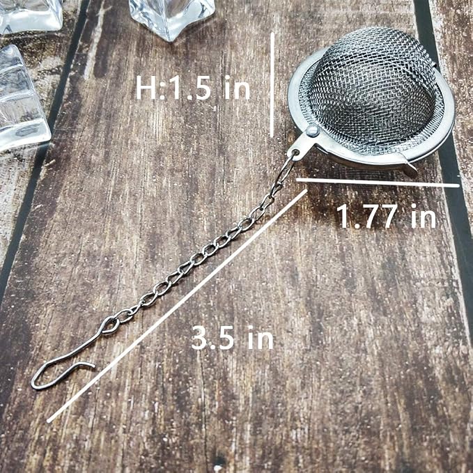 Loose Leaf Tea Steeper, Tea Ball Infusers for Loose Tea,Extra Fine Mesh Tea Strainer Tea Diffusers,Stainless Steel Tea Filter for Brew Leaf Tea Flavoring Herbal Spices Seasonings (20)