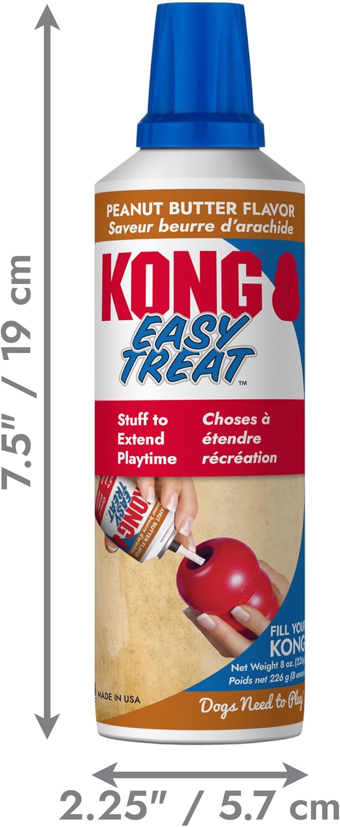 KONG Easy Treat Peanut Butter Dog Paste 3-Pack – Mess-Free Stuffing Treat