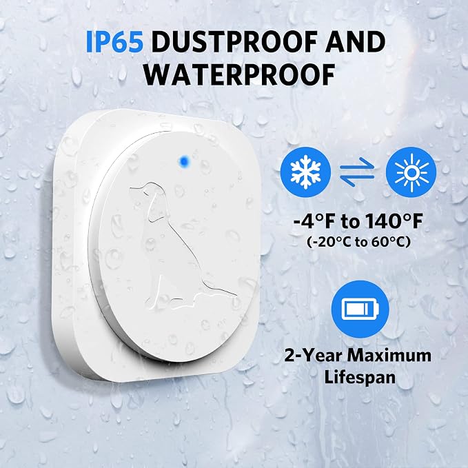 Wireless Dog Doorbell to Go Outside with 4 Notification Modes