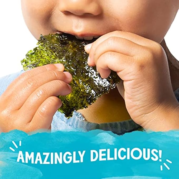 Gimme Seaweed - Sea Salt - 6 Count - Organic Roasted Seaweed Sheets - Keto, Vegan, Gluten Free - Great Source of Iodine & Omega 3’s - Healthy On-The-Go Snack for Kids Adults (Pack of 2)