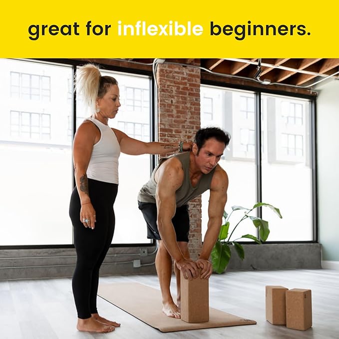 Freedom Block – World’s Tallest Cork Yoga Block (14” x 6” x 4”) | Extra Large Yoga Block for Better Support, Balance & Flexibility | Raises the Floor for Safer, More Accessible Yoga | Body By Yoga