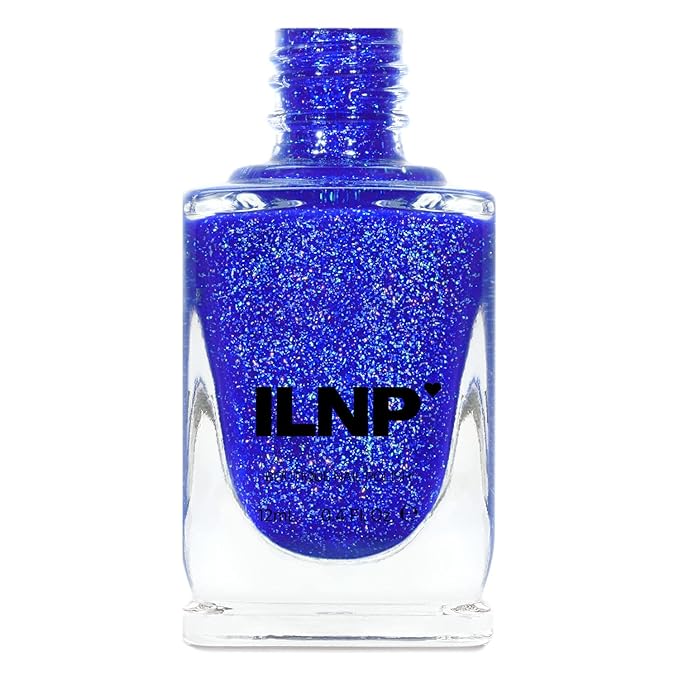 ILNP Good Vibes - Vivid Cobalt Blue Holographic Sheer Jelly Nail Polish