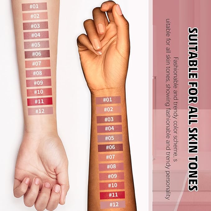 Matte Lip Gloss, Lip Gloss Silky Smooth Finish, Lipgloss Makeup Colorful and Creamy Texture, Lipstick for Every Occasion, Lip Oil Moisturizing and Hydrated #10