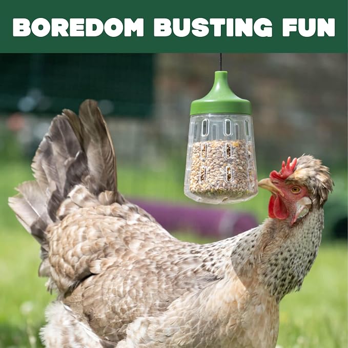 Omlet Pendant Peck Toy | Interactive Slow-Feed Chicken Treat Dispenser | Boredom Busting Enrichment for Hens | Holds About 300g of Feed | Encourages Pecking & Foraging | Available in 2 Designs