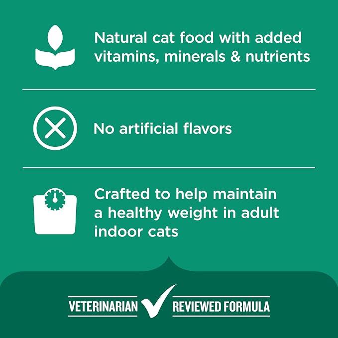 Nutrish Indoor Complete Dry Cat Food, 3 lb. Bag (Rachael Ray) | Chicken, Lentils & Salmon Recipe, Crafted for Adult Indoor Cats, Veterinarian Reviewed Formula