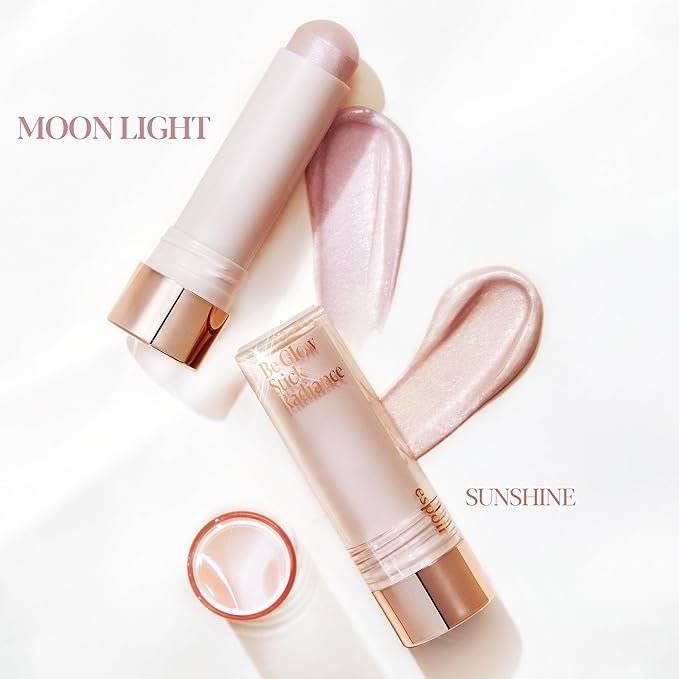 Espoir Be Glow Shading Stick Highlighter #2 Moonlight│Creamy Solid Texture & Smooth Gliding on Face with Hyaluronic Peptide, Natural Contour Color for Daily Radiant Makeup, Subtle Shimmering