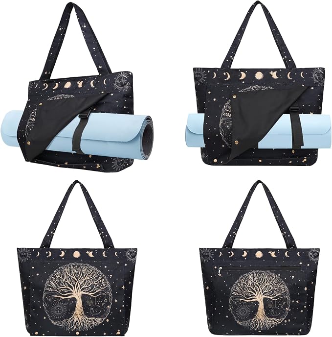 Yoga Mat Bag Yoga Bags and Carriers Fits All Your Stuff Yoga Tote Bag with Zipper Pocket Yoga Mat Carrier Pilates Bag Take in Out Mat Easily