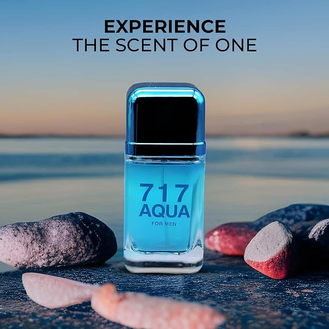 AFLUXE 717 AQUA Men's Cologne,Bold Scent Eau de Toilette,3.4 Fl Oz Perfume for Men Every Day Used