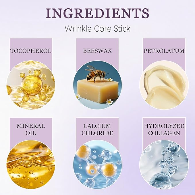 Calcium Multi Balm Stick + Individually Wrapped Hydrogel Under Eye Patches 24pcs (12 Pairs) , 2‑Step Multi‑Area Hydrating Skin Care Set, Smoothing the Look of Fine Lines, Gentle for Sensitive Skin
