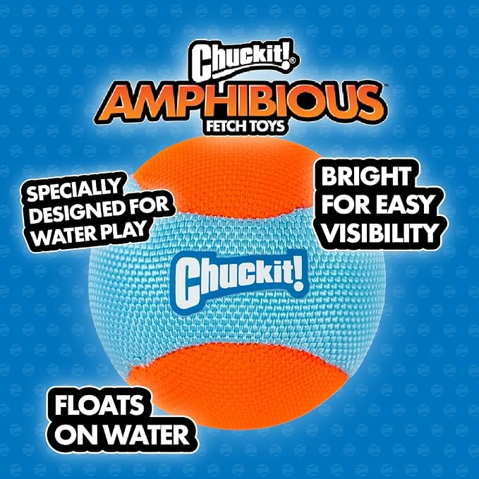 Chuckit! Amphibious Fetch Balls, Set of 3, Medium (Pack of 12)