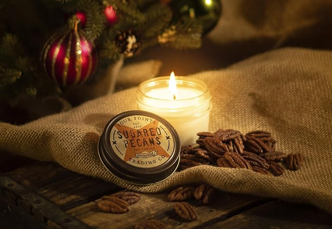 Sugared Pecans Scented 4 Oz Soy Aromatherapy Candle w/Jar - Four Points Trading Co.