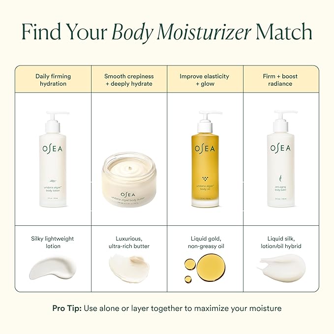 OSEA Undaria Algae™ Body Butter 6.7 oz - For Dry Skin - Ultra Hydrating Whipped Shea Butter + Ceramides - Vegan Skincare & Clean Bodycare - Thick Body Cream - For Extremely Dry Crepey Skin (Pack of 2)