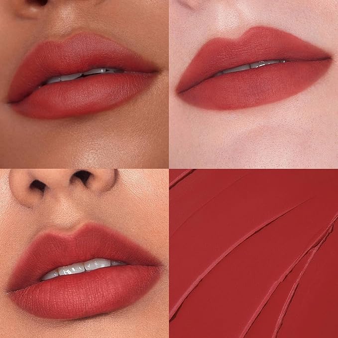 Matte Lip Gloss for Women Girl, Smooth Texture Lip Tint Non-stick Lip Stain Oil (Fog Locks Cinnabar)
