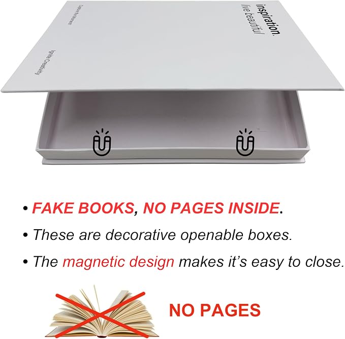 TwoDays Stockholm Style Decorative Books - Fake Faux Books for Chic Trendy Home Decor, Modern Room Decor Aesthetic, Luxury Stacked Storage for Bedroom Apartment Dorm (Set of 3)