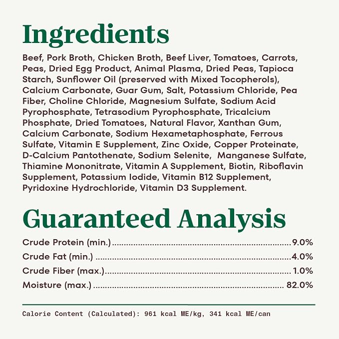 Nutro Hearty Stew Wet Dog Food, Chunky Beef, 12.5 oz, 12 Pack | Grain-free, real beef #1 ingredient, with tomato, carrot & pea, natural ingredients, made in USA, canned dog food