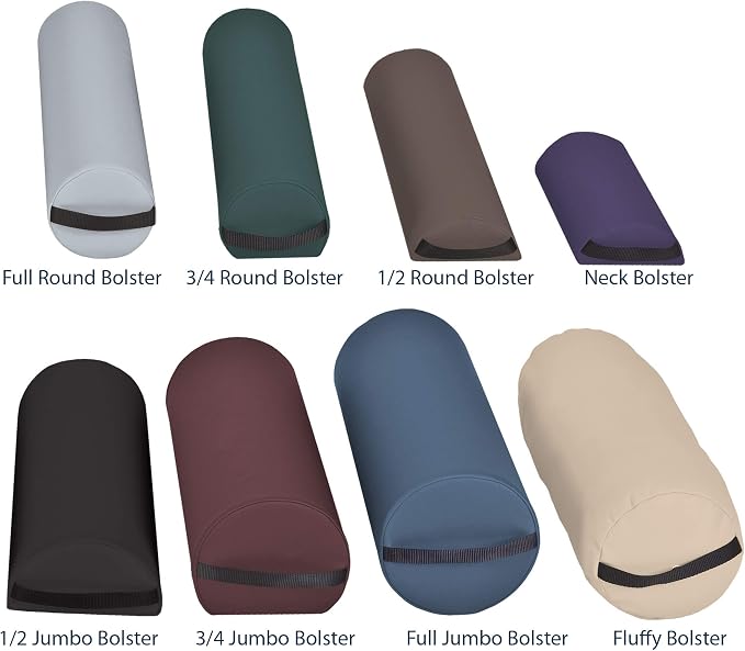 EarthLite Necl Pillow – Durable Massage Bolster, 100% PU Upholstery incl. Strap Handle/Professional Quality/Back Pain Relief, Vanilla Crème