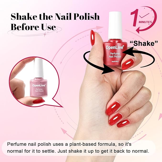 20 Color Perfume Nail Polish Set Red, Pink, Pueple and Green Quick Drying Nail Polish Set for Women Salon DIY Nail Art