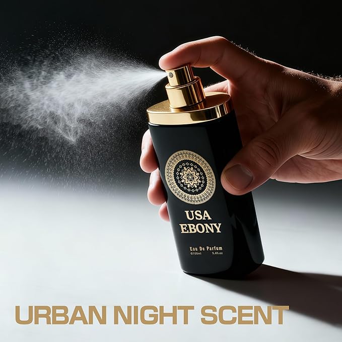 A CENTER USA EBONY Cologne for Men/Eau de Parfum Natural Spray 3.4 Fl Oz Perfume for Men Suitable for All Skin Type Fragrance Daily Used