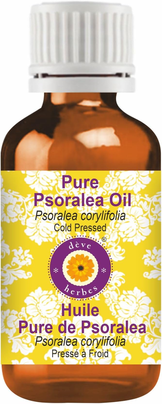 Deve Herbes Pure Psoralea Oil (Psoralea corylifolia) Cold Pressed 5ml (0.16 oz)