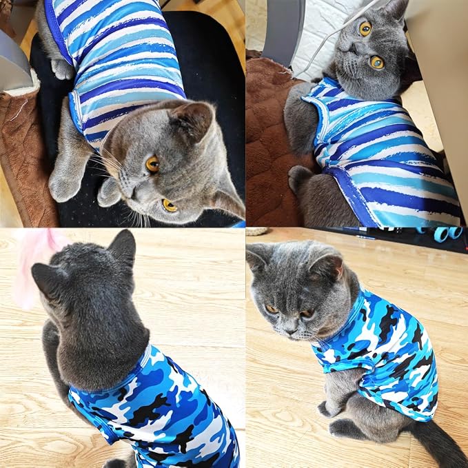 PET SHOW 4 Pack Paw Bone Printed Dog Clothes Shirts Soft Vest Lightweight Sleeveless Cats Doggies T-Shirts Puppies Tank Top Tee for Small Medium Dogs White Black Pink Blue (XX-Large, Blue for Boys)
