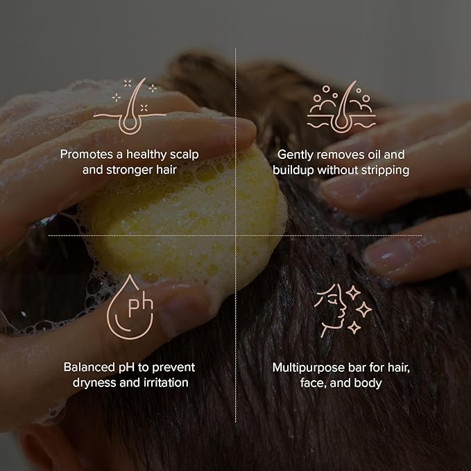 Maka Nature Low-Carbon Shampoo Bar | Korean K-Beauty Haircare with Natural Ingredients for Scalp & Hair Types | Vegan, Eco-Friendly, pH balanced, 3.35oz (Geranium), Made in Korea