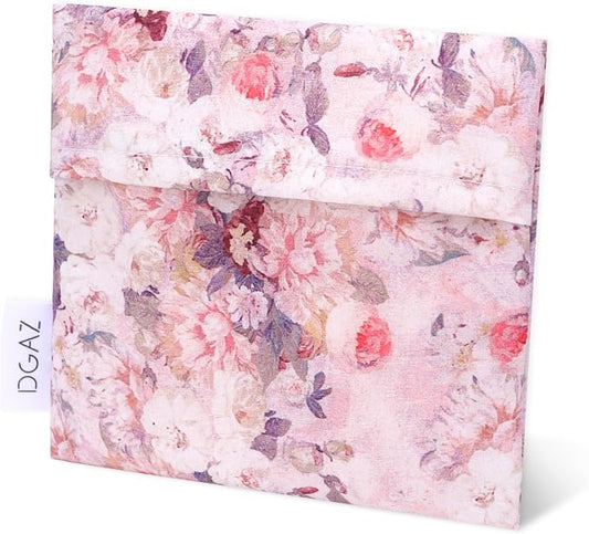 DGAZ Sanitary Napkin Storage Bag, Period Bag for Teen Aged Girls, Portable Period Bag for Panty Liners/Menstrual Cup/Small Tampons，Mini Makeup Bag for Purse(Kaleidoscope)
