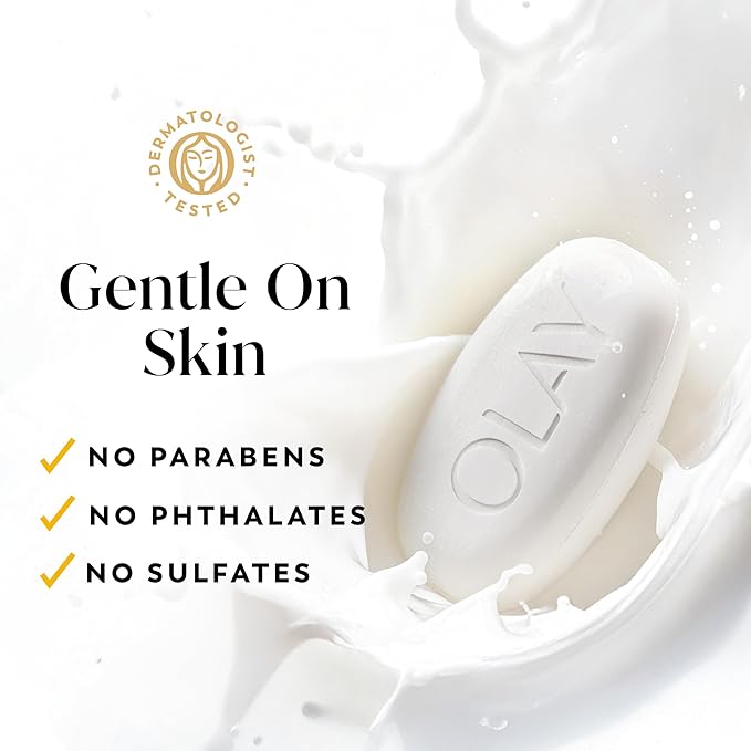 Olay Beauty Bar, Ultra Moisture,10x More Moisturizers, 24/7 Soft & Smooth Skin, Gentle Cleanse on Face & Body, Vitamin B3 Complex, For All Skin Types, Shea Butter Scent, 3.75 oz, (Pack of 6)