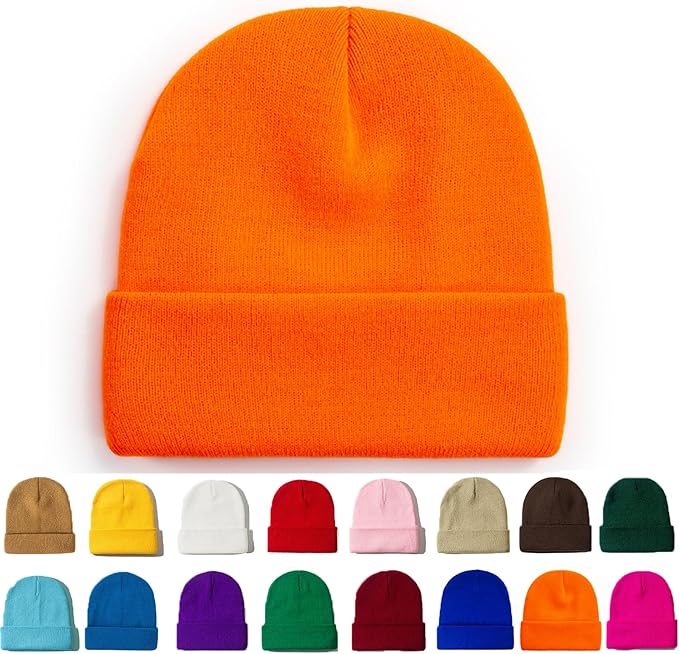 ZOORON Beanie for Women Men Ski Watch Cap Cuffed Plain Skull Knit Hat Soft Fisherman Winter Hat