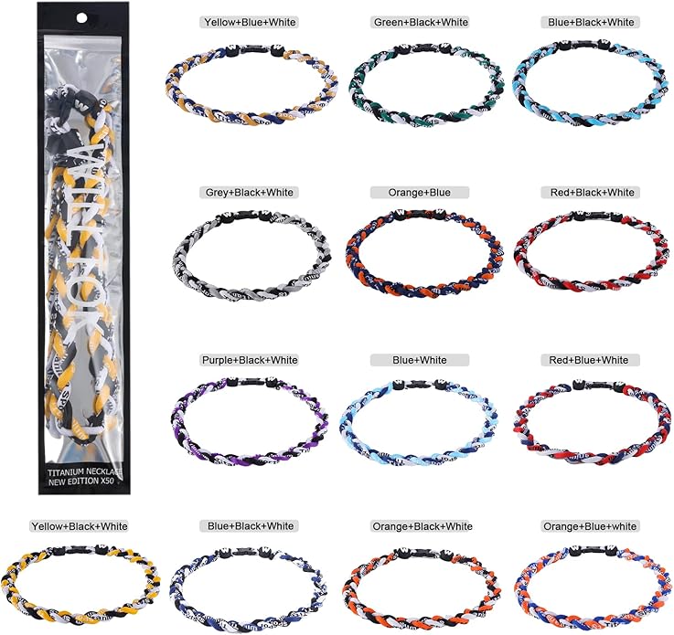 Premium 18inch Baseball Necklace w/Nylon Tri-Braided Rope Tornado Design
