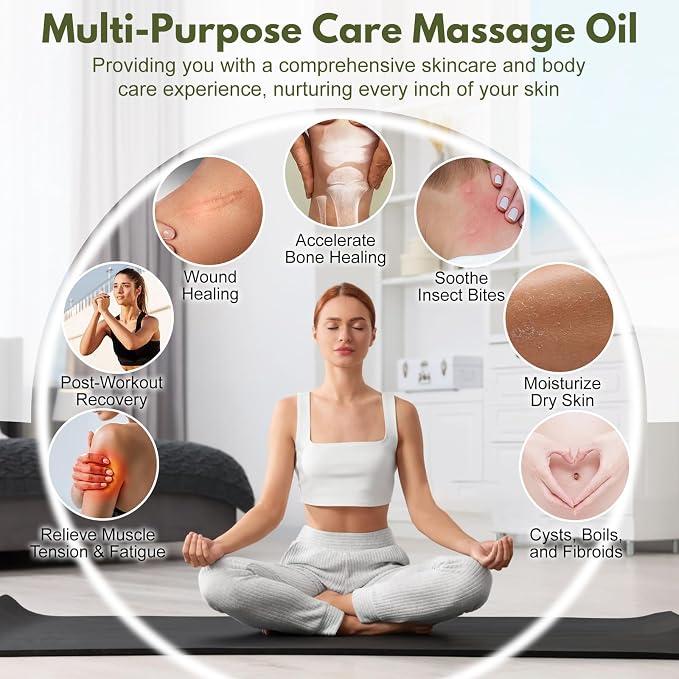 Organic Poke Root Castor Oil – 3.4 Fl Oz Natural Lymphatic Support Massage Oil, Soothing Relief for Cysts, Boils, Breast, Fibroids, Swollen Lymph Nodes & Joint – Deep Tissue Drops