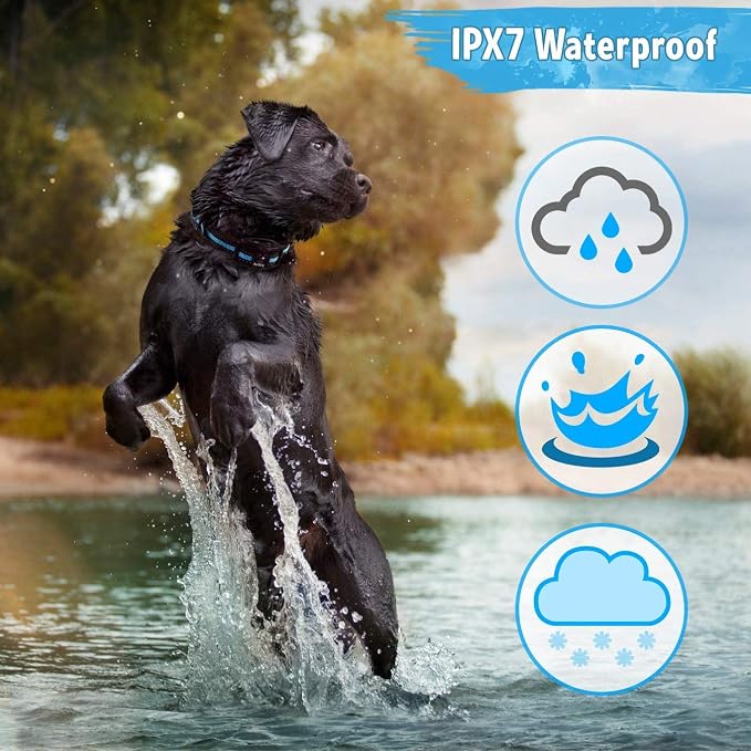 PetSpy No Shock Bark Collar for Dogs Barking Control Humane Waterproof Training Device w/2 Anti-Bark Dual Vibration & Beep for Small Medium Large Dog