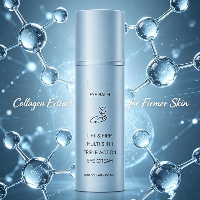 Korean Under Eye Balm, Hydrating Eye Balm Stick for Mature Skin, Collagen-Infused Multi Balm, Firming and Smoothing Eye Care Stick, Lightweight 3-in-1 Formula for Fine Lines (2pcs)