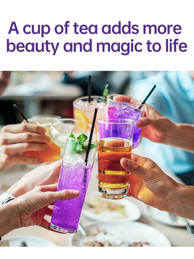 TeeLux Butterfly Pea Flower Tea, Non-GMO, Natural, Premium Dried Butterfly Pea Flower for Blue & Purple Drinks and Food Coloring, 3.5 Oz