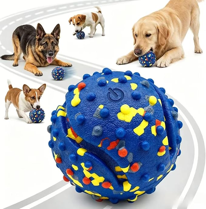 Smart Interactive Dog Toy, Automatic Moving Bouncing Dogs Ball for Boredom, Interactive Dog Toys for Small, Medium, Large Dogs to Keep Them Busy & Boredom Relief, E-TPU with Waterproof-Blue