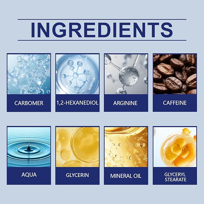 Caffeine Under Eye Cream, 5 in 1 Retinol Eye Cream Niacinamide Hyaluronic Acid & Peptides Anti Aging Eye Treatment for Dark Circles, Puffiness, Bags and Wrinkles