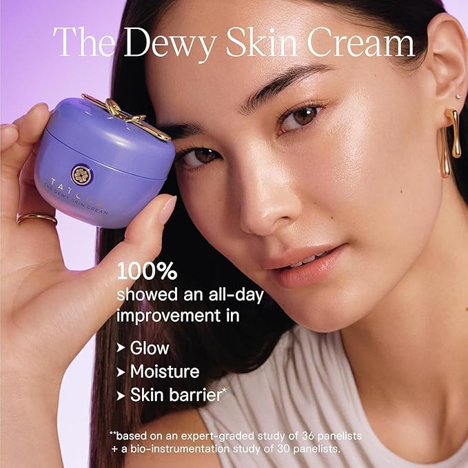 TATCHA The Dewy Skin Cream, Travel-Sized | Mini Rich Face Cream to Hydrate, Plump and Protect Dry and Combo Skin