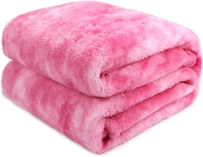 Cute Pink Blanket for Teen Girls Women, Y2K Aesthetic Throw Blanket, Room Decor Cute Stuff for Teen Girls, Soft Fuzzy Comfy Blanket for Bed Couch, Birthday Gifts for Teen Girls Women