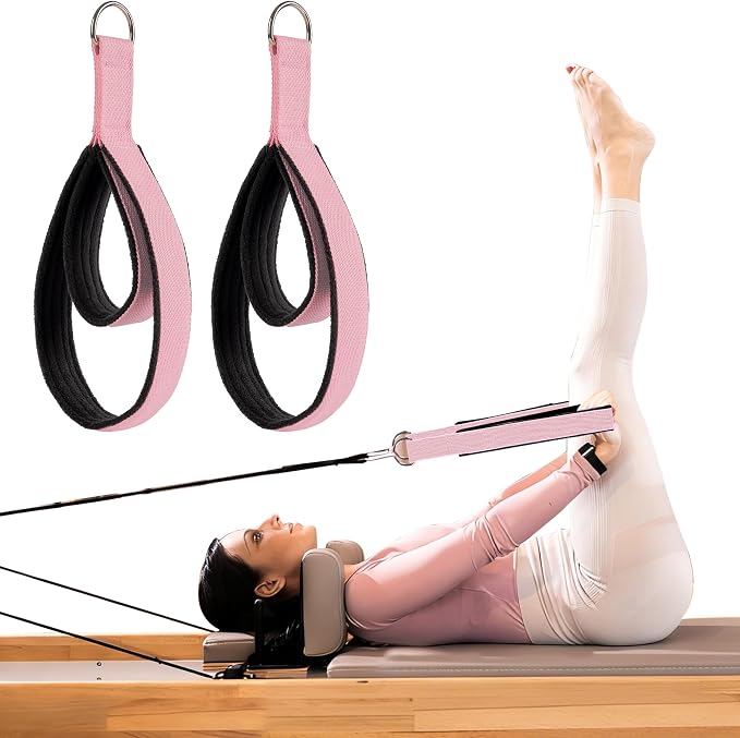 Wonderful Day 2PCS Pilates Straps for Reformer, Comfortable Enhanced Thickness, Fitness Pilates Double Loop Exercise Straps for Home Gym Workout