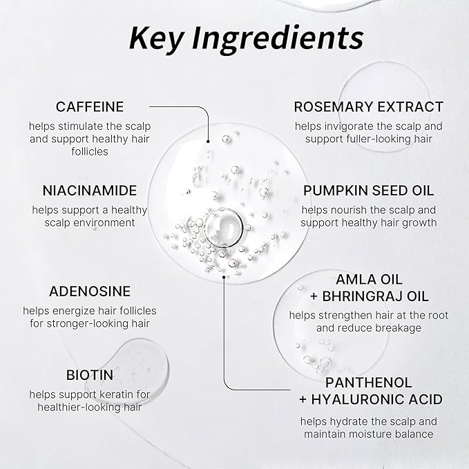 Hair Thickening Serum Helps Reduce Hair Loss, Hair Growth Serum Roll On for Men and Women, Scalp Care Balances Oil, Rosemary, 1 Fl Oz (Pack of 2)