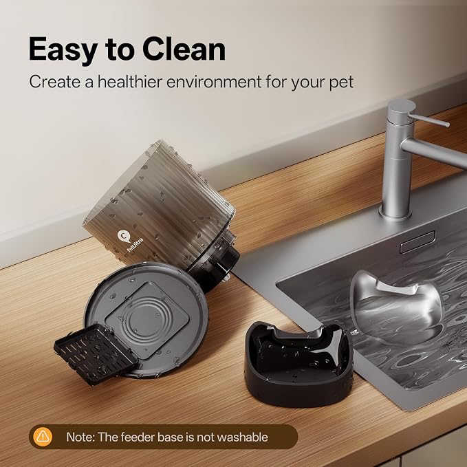 Automatic Cat Feeder 5Ghz WiFi APP Control Cat Food Dispenser | Auto Pet Feeder for Cats and Small Dog Indoor- Easy to Set and Clean, Dual Power, 1-6 Meals/Day, Timed Precise Feeding