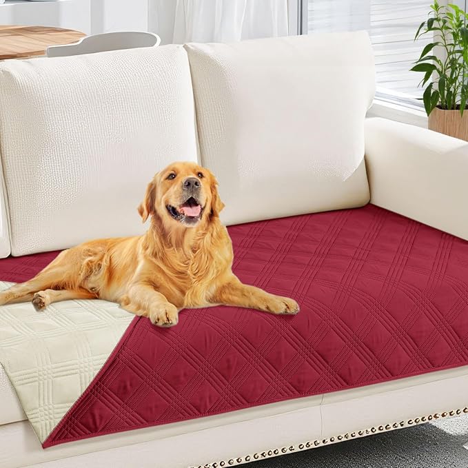 Waterproof Reversible Dog Blanket, Soft Couch Cover for Dogs Washable | Dual-Sided Waterproof Pet Bed Blanket, Resist Stains Spills & Pet Hair, Practical Furniture Protector For Pets, Size 30"x70"