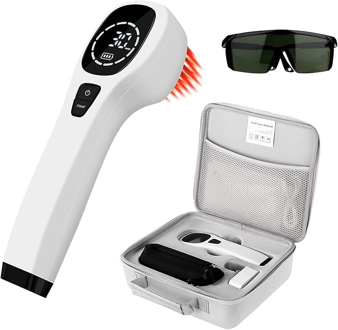 ColdL Red Light Device for Body, Near Infrared Light Wand for Joint Muscle Reliefwith LED Display (12 x 650nm+4 x 808nm)