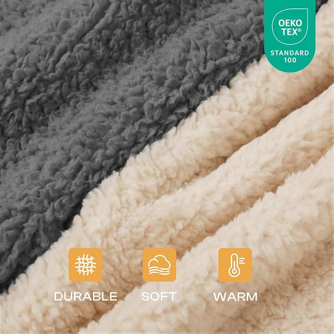 Luciphia Premium Fleece Pet Blanket for Small Medium Dogs Puppy Soft Sherpa Calming Cat Throw Blankets(Grey,41x31 inches) | Calming Plush Throw for Crate, Couch, Car, Bed. Machine Washable. Puppy Essential, Cat Stuff,Grey,41"x31"