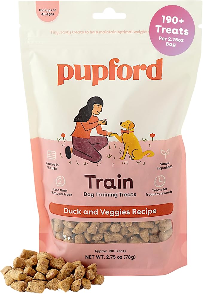 Pupford Freeze Dried Training Treats for Dogs & Puppies (Duck, 2.75 oz)