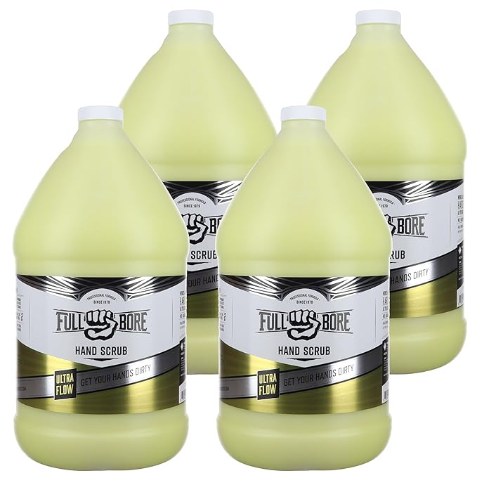 Full Bore Ultra Flow Hand Scrub, 1 Gallon (Case of 4) - Removes Oil, Grease, Dirt, Filth without Harsh Chemicals