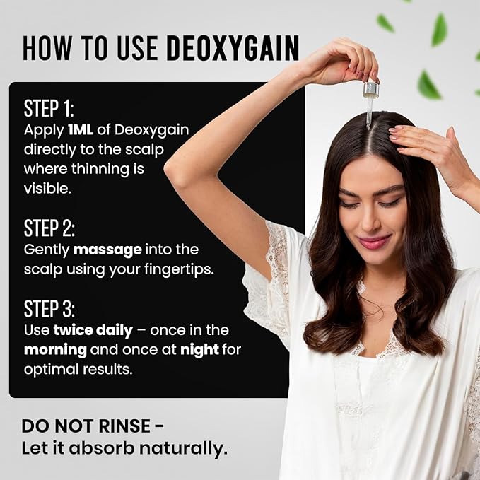 Topical Hair Treatment by Deoxygain - Advanced Hair Growth Formula with 2DDR to Stimulate Follicles, Block DHT & Support Hair Regrowth - 2oz Bottle