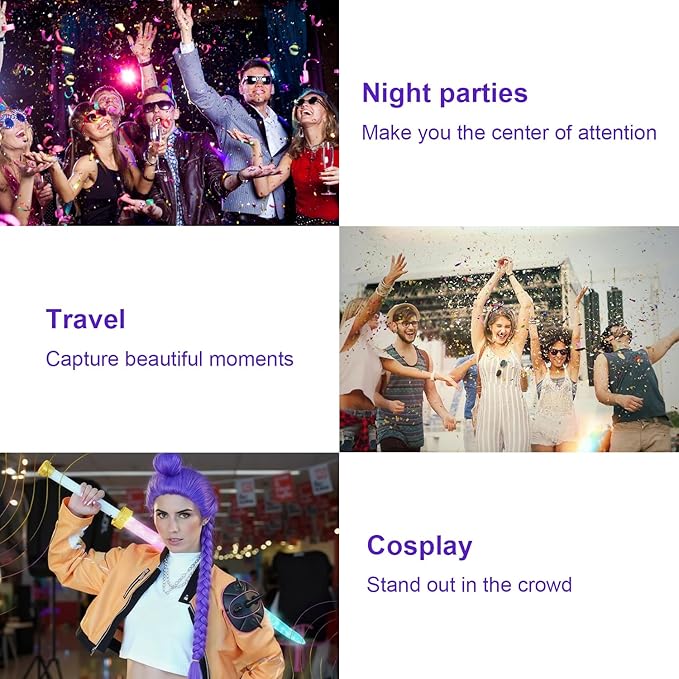Hair and Body Glitter Spray, Holographic Glitter Highlighter Powder for Rumi Costume Cosplay Makeup, Face Body Clothes Shiny Glitter, Loose Shimmer Hairspray Festival Rave Prom Accessories (Purple)