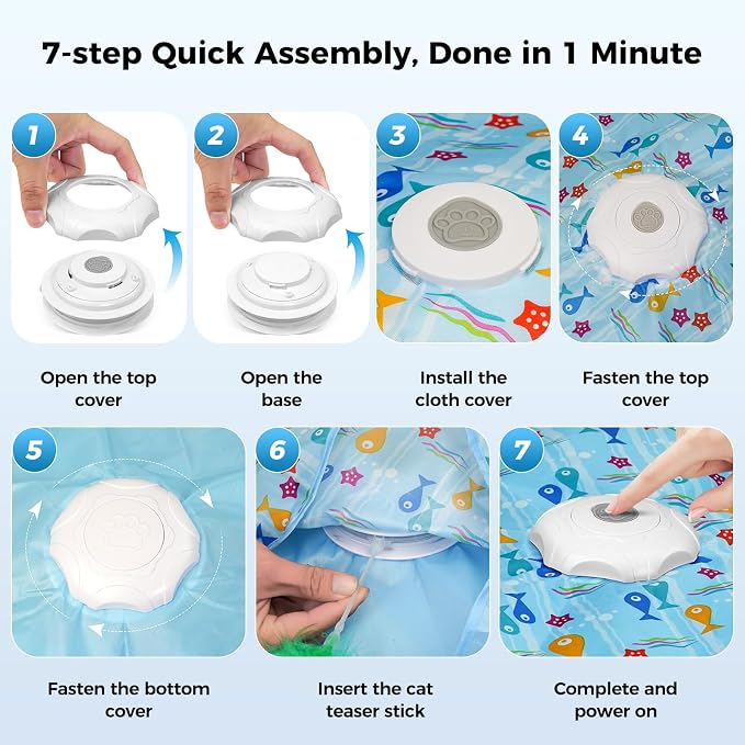 Interactive Cat Toy - Hide and Seek Automatic Cat Toys for indoor cats
